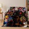 Manta de Franela de Dibujos Animados para Juego 3D F-FNAF Suave Cálida para Cama, Dormitorio, Habitación, Sala de Estar, Viajes, Camping, Picnic, Regalo