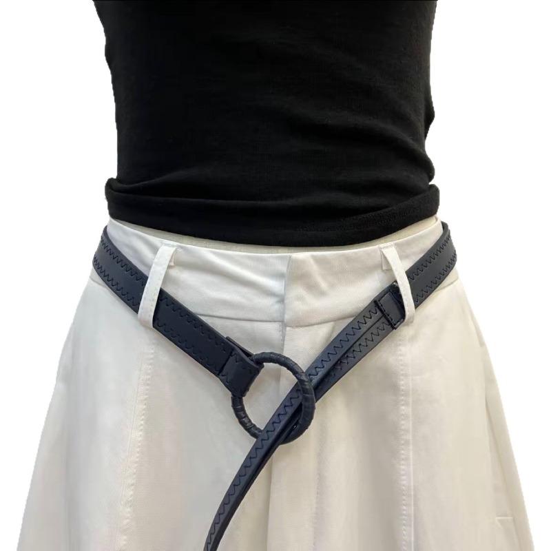Simple Women's Belt Belt Wave Floss Design Decorative Belt