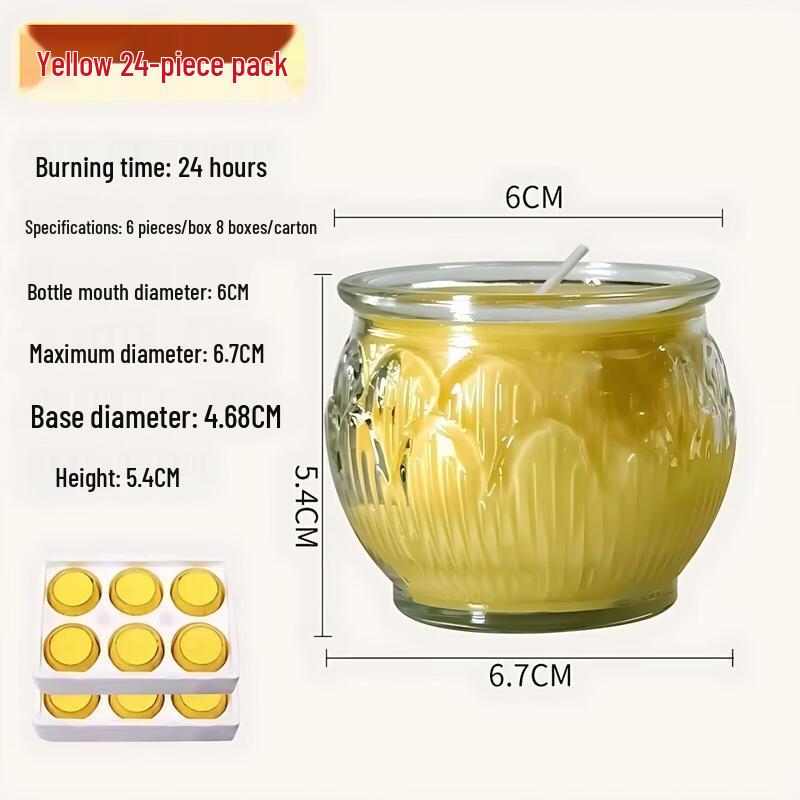 LIEI 24-Hour Lotus Ghee Candle Buddha Lamp