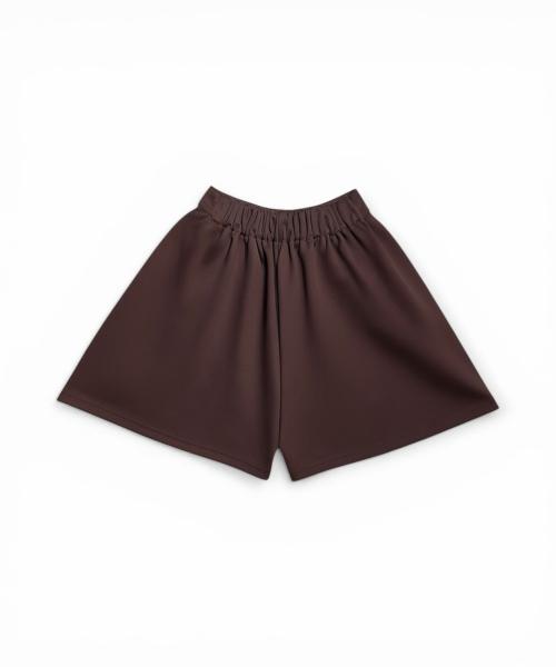 Bonseullipi Soft Crystal Stud Flare Skort (Brown)