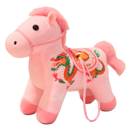 Cute Mini Horse Pendant Keychain Good Luck Horse Ornament Simulation Stuffed Animal Chinese Zodiac Horse Gift