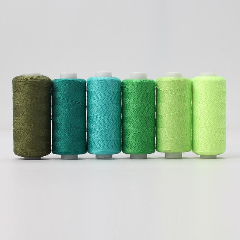 6 Rolls Polyester Sewing Thread Set Assorted Colors Polyester Sewing Machine Thread for Home DIY Manual and Mechanical Sewing