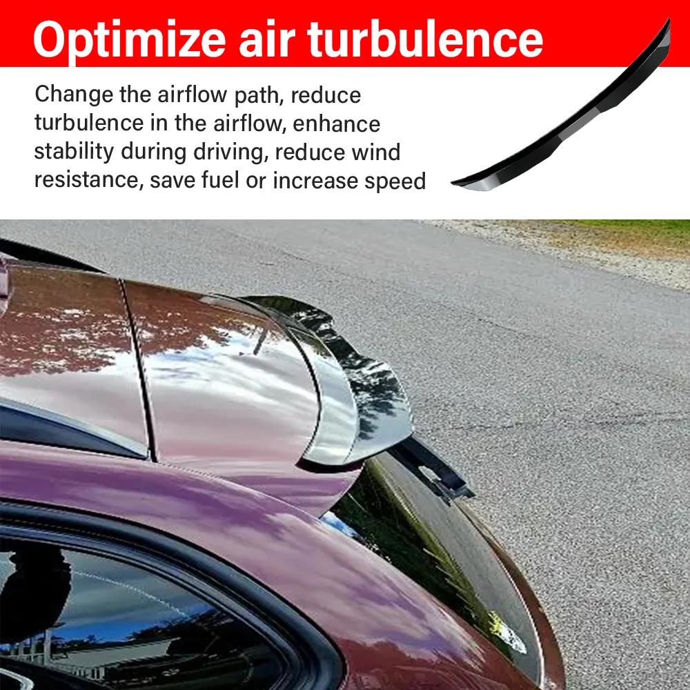 Universal Car Trunk Tail Rear Wing Spoiler Abs Car Trunk Roof Spoiler Modification Car Rear Wing Accessories Black Accessories
