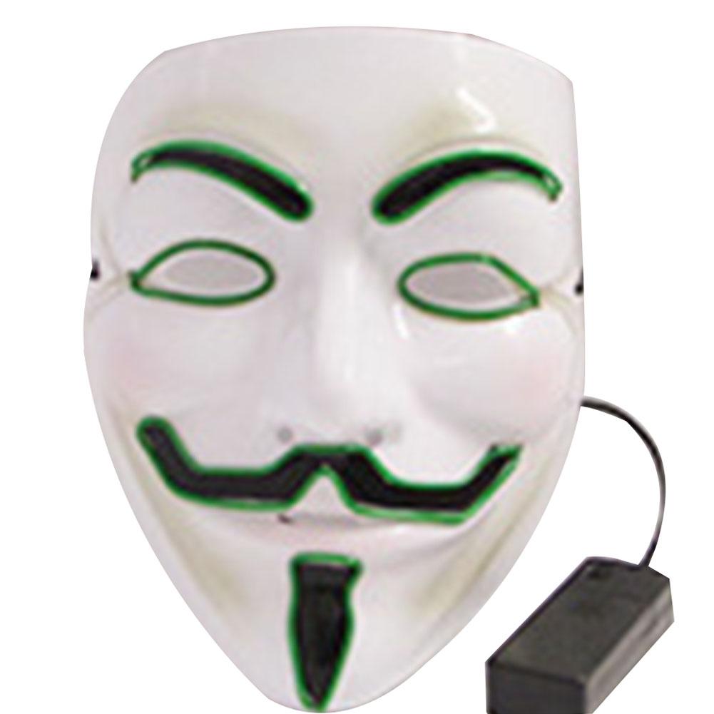 V Vendetta Make-up Party Maske LED-Licht Maske für Halloween Festival Cosplay Party