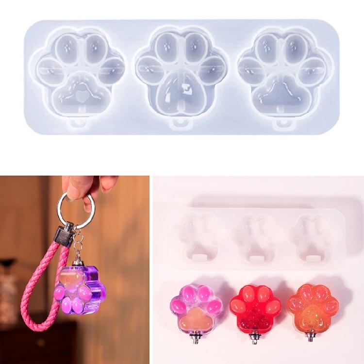 Cat Paw Silicone Mold Pendant Epoxy Resin Casting Mould Keychain Jewelry Making