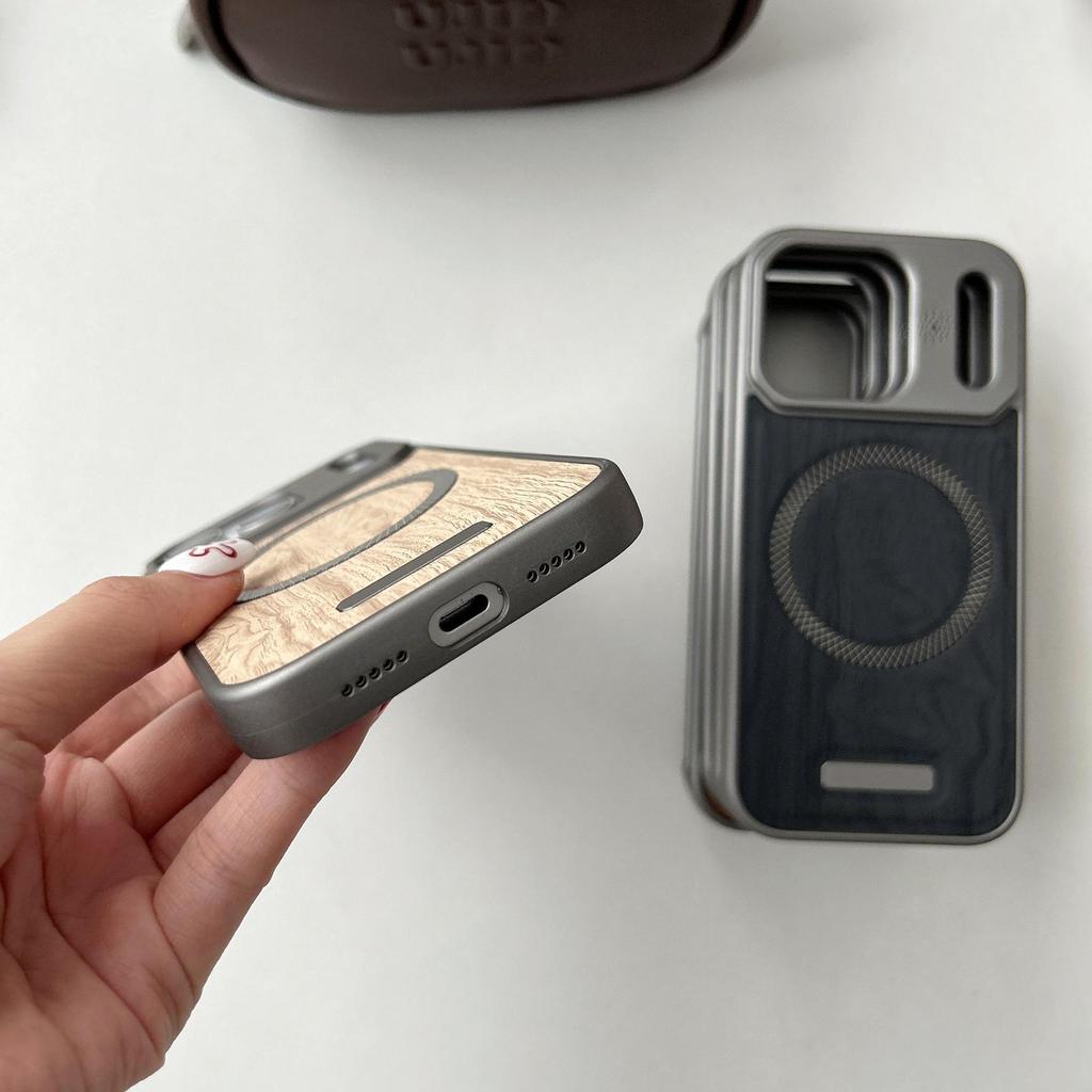 Apple 12 Pro Max Aromatherapy Phone Case - Poplar Wood Borderless Design