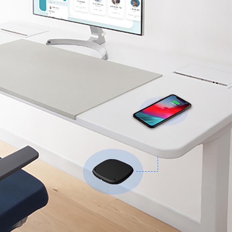 Carregador Sem Fio Invisível 30mm Sob a Mesa Almofada de Carregamento QI Móveis Mesa Estação de Carregamento Sem Fio para Samsung iPhone 14/13/12