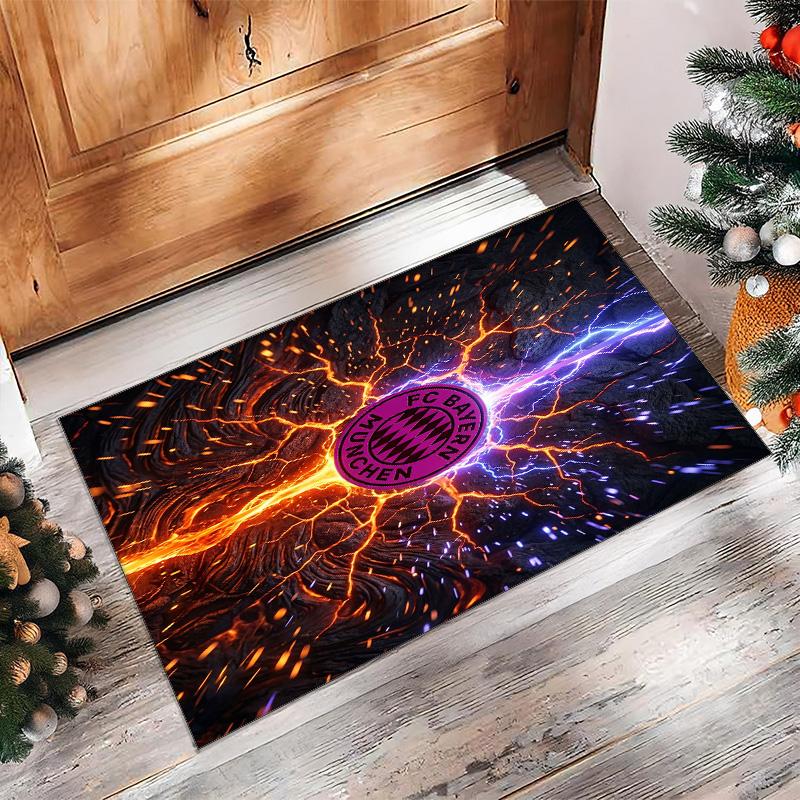 Bayern Munich Printed Flannel Area Rug Non Slip Soft Polyester Floor Carpet Indoor Decor Mat for Bedroom Living Room Sofa Game Room Home Decoration