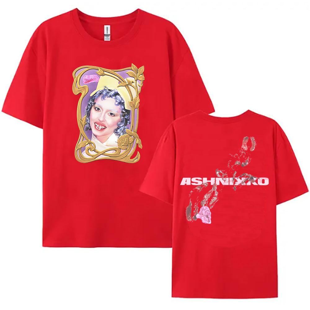 SMOOCHIES BUBBLEGUM TEE Ashnikko Singer Printing Tshirts for Female Short Sleeve Fashion Loose T-shirt Streetwear Unisex Women