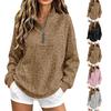 Women's Leopard Print -Lined Pullover Sweatshirt with Long Sleeves