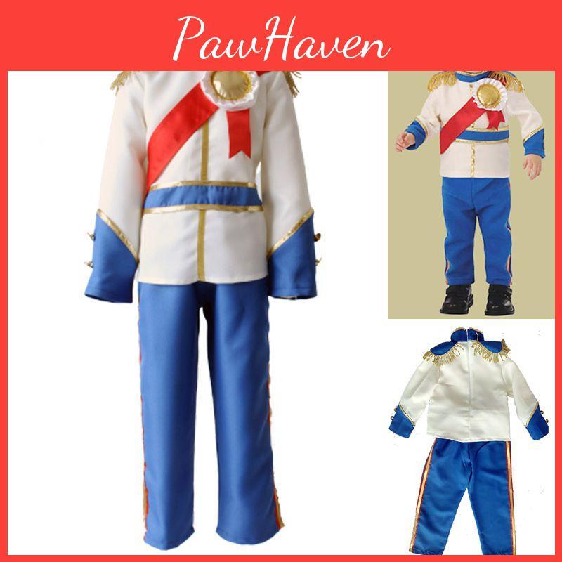 Luxurious Child Royal Prince Outfit For Halloween Masquerade Cosplay King Attire