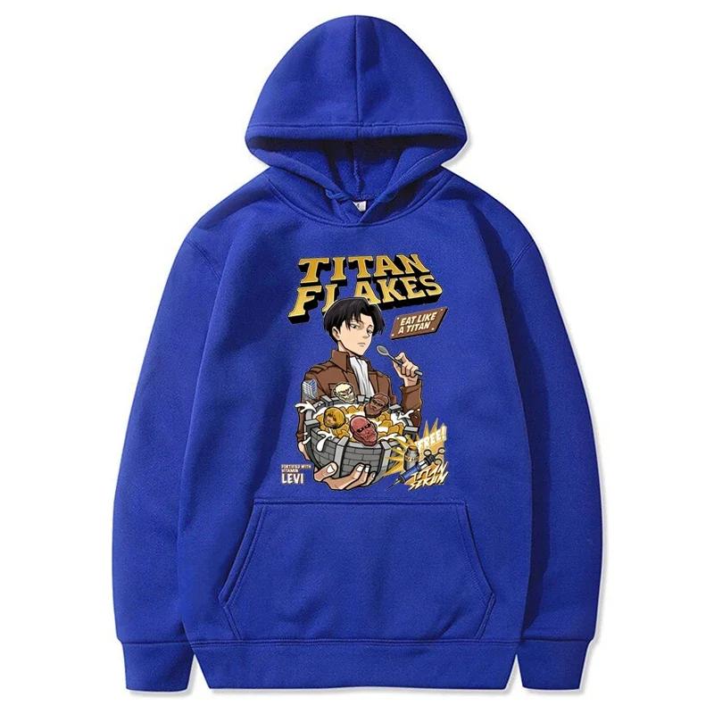 Men Women Anime Hoodies Attack On Titan Levi Ackerman Plus Size Sweatshirt Manga Streetwear Harajuku Autumn Unisex Pullover