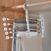 Multifunctional Folding Pants Rack: Non-Marking Trousers Hanger with Multiple Layers for Efficient Wardrobe Storage