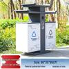 Stainless Steel Antique Outdoor Trash Can for Parks and Courtyards
