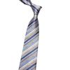 Men'S Trendy Striped Jacquard Polyester Silk Tie, Professional Dress Tie For Work