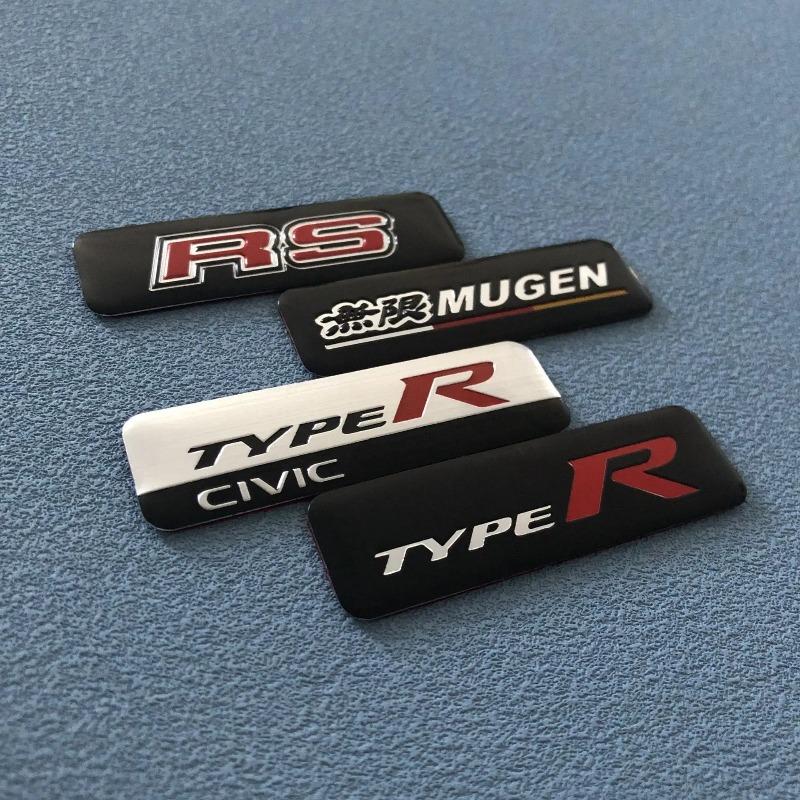 Car Aluminium Emblem Sticker Accessory For  Civic FIT Accord Prelude CRV 5th Mugen City CRZ CRX Jazz HRV Pilot Odyssey Insi