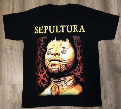 Sepultura Roots Band Schwarz Kurzarm Alle Größen Unisex T-Shirt