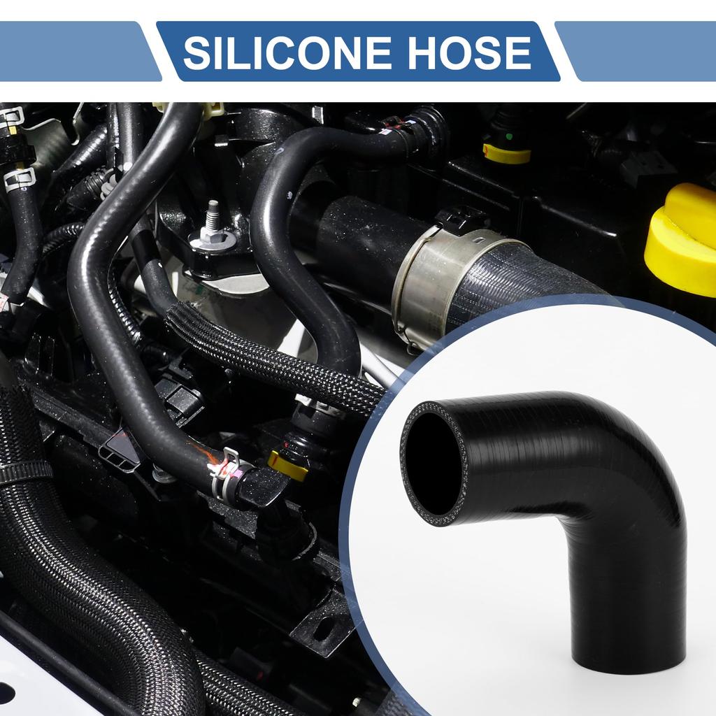 X AUTOHAUX Silicone Hose Black 90 Degree Inner Diameter 40mm