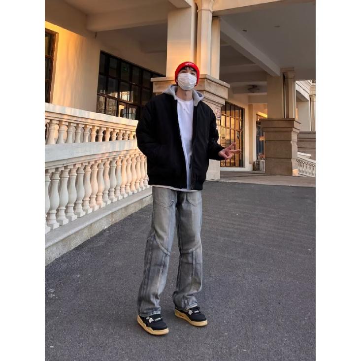 Minimalistiske Herre Allsidige Ungdomsmote Jeans, Nye Løse Rettbente Sommerbukser, Herre Temperament Trend