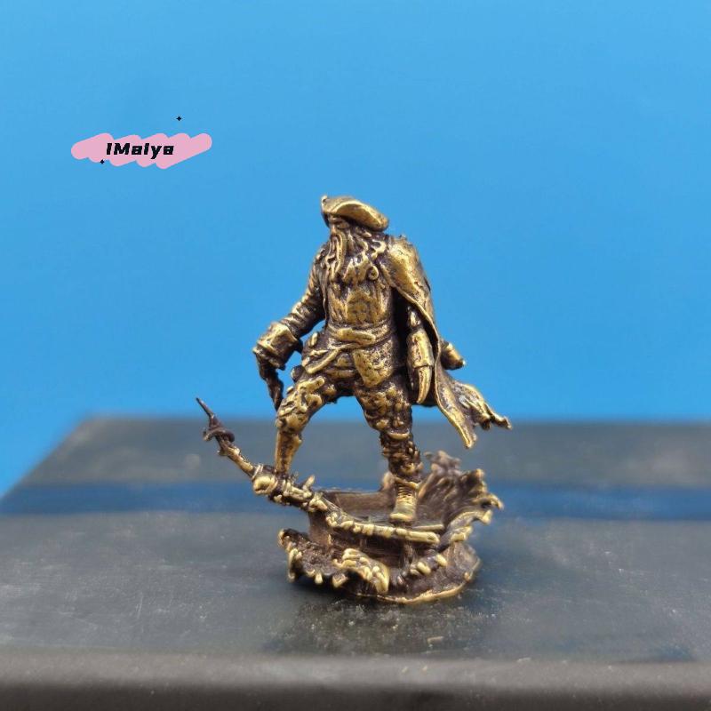 M-1pcs Brass Pirate Monster 1/64 Figurine Miniature Landscape Display Model Mini Figurines Deskstop Ornaments For Home Office