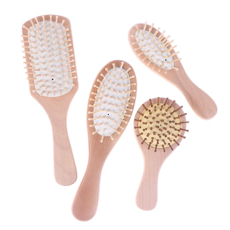 Airbag Wood Comb Massage Hair Brush Comb For All Hair Types Anti-Static Comb & Scalp Massager Ir Cushion Design For Detangling