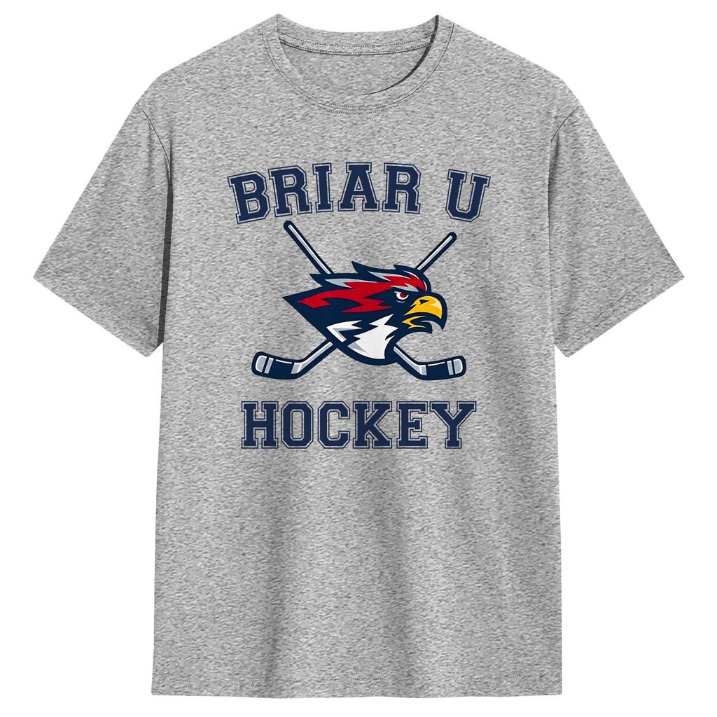 Mens T-Shirt Briar Hockey Est 2018 Off Campus T Shirts Trendy Cool Summer Tee Shirt Vintage Pure Cotton Clothes Plus Size