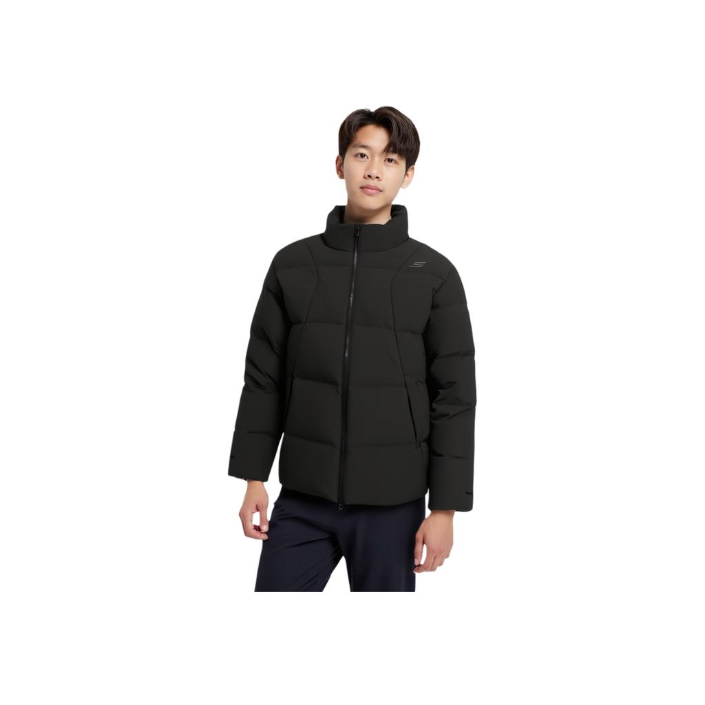 Skechers Comfortable Sports Series Warm Breathable Down Jacket Men outerwear Carbon-Black P425M020-0018