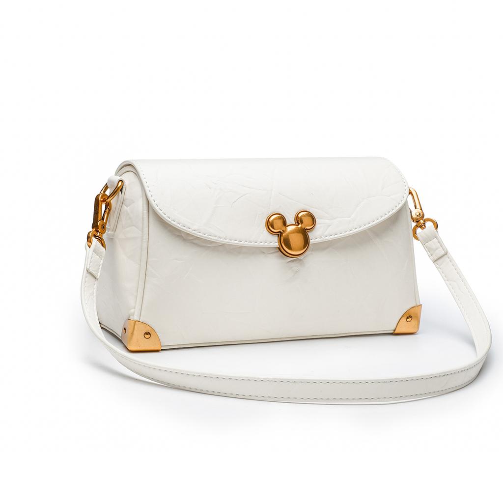 New Disney Mickey Series Polyurethane Shoulder Bag Women's White BMK-71434M