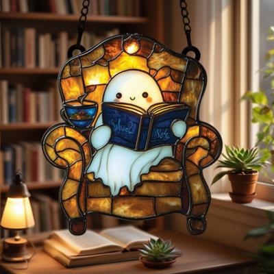 Halloween Ghost Bubble Bath Lamp LED Night Light Bathroom Decor Color-Changing Mood Light Ghost-Themed Bathtub Accent Lamp