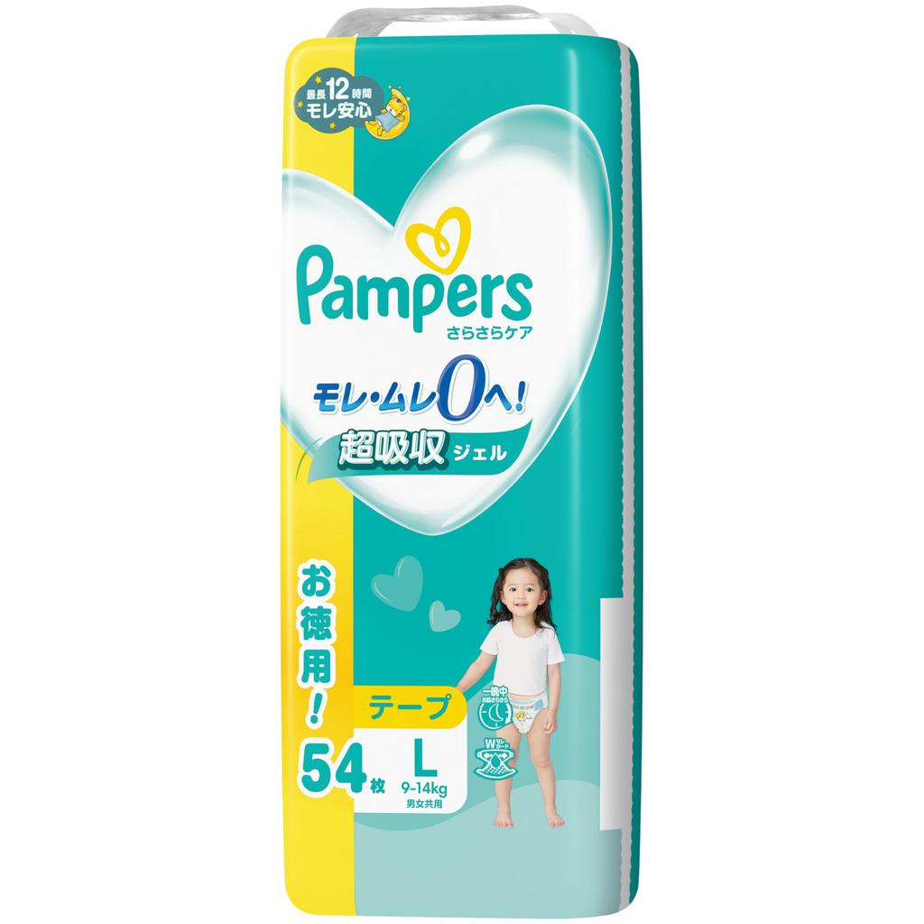 L Pampers Diaper Smooth Care 54 Pieces [Tape Size] (9~14kg)