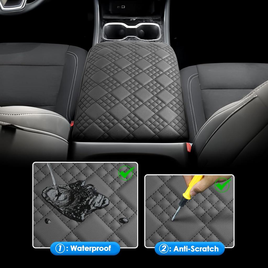 2024 2025 2026 Traverse Center Console Cover for Chevrolet Traverse (LS/LT/Z71/High Country/RS), Cushion &Comfy Leather Armrest Cover 2026 2025 Chevy