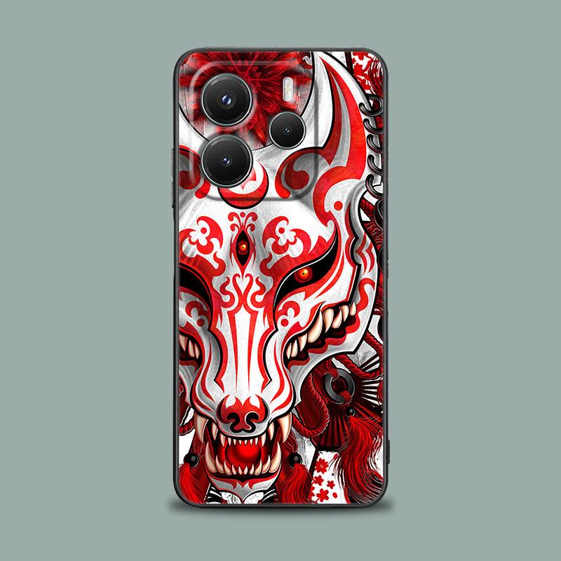 Phone Case for Xiaomi Redmi 15C 14C 12C 13C 4G Redmi Note 15 14 13 12 11 10 Pro Plus 12S Silicone Soft Cover Oni Mask Art Dragon
