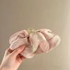 Korean Style PC Pleated Hair Claw Large Size Lightweight Mesh Flower Hair Clip Chic Tulle Material Shark Clip Party