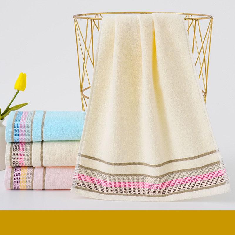 Pure Cotton Thick Absorbent Face Towel Large Size Home Bath Towel with Jacquard Patterns Quick Dry Soft Skin Friendly