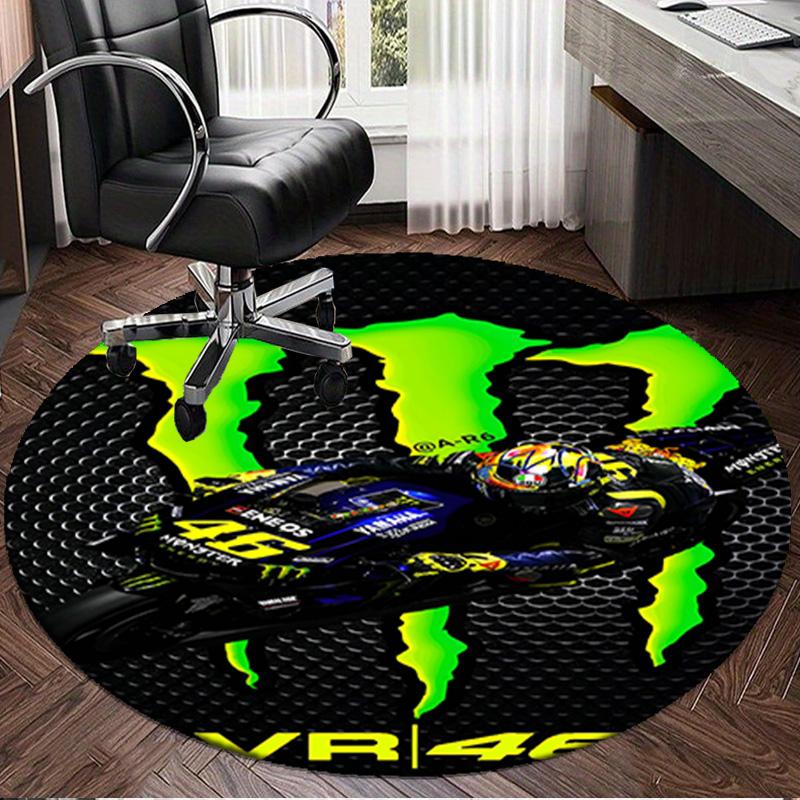 Valentino Riding Through The Storm Round Rug, Non-slip Chair Mat, Home Decor, Circle Carpet Perfect for Office, Bedroom, Living Room,Christmas Gift