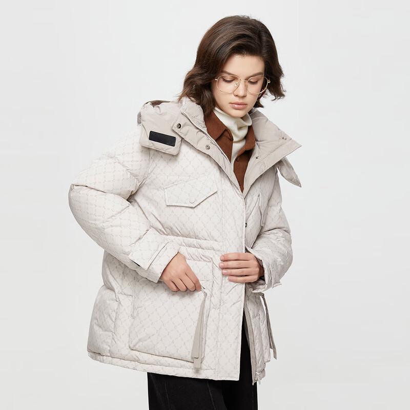 Women's Fashion Hooded Mid-Length Down Jacket