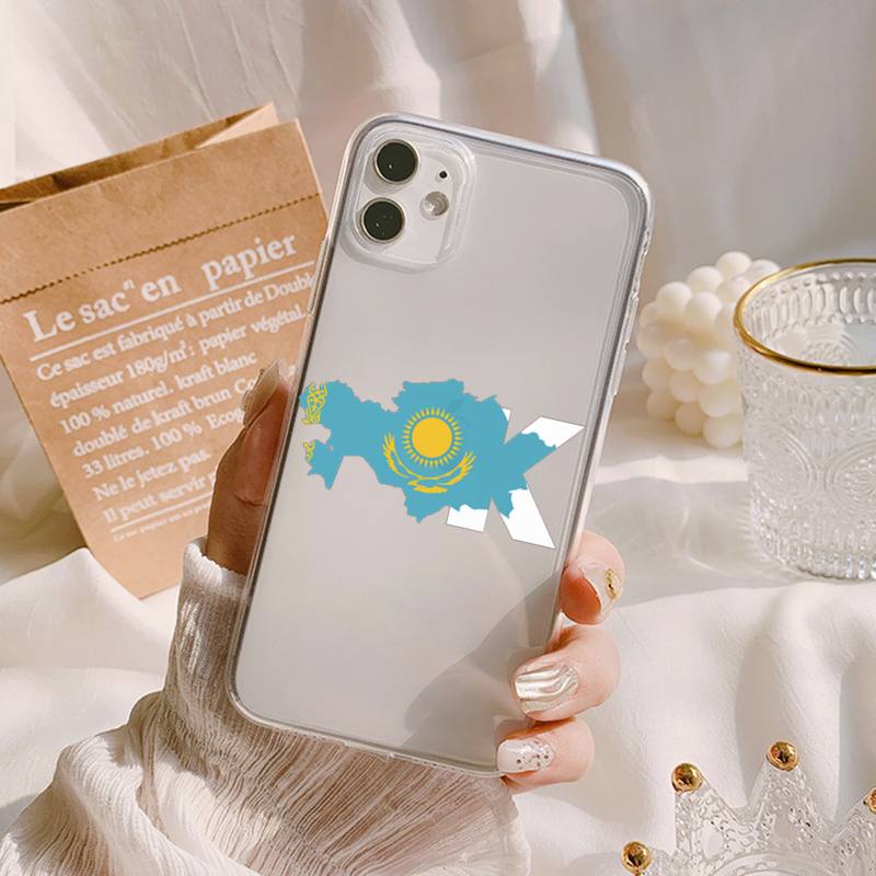 MaiYaCa Kazakhstan Flag Phone Case for Iphone 13 11 12 Pro XS MAX 8 7 6 6S Plus X 5S SE 2020 XR Cover