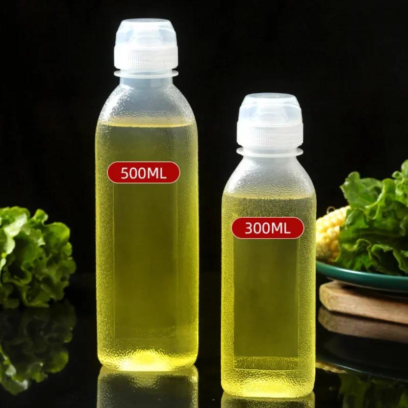 1000ML Kitchen Oil Spray Bottle Seasoning Extruded Bottle Plastic Seasoning Bottle for Ketchup Salad Dressing Picnic BBQ Gadgets