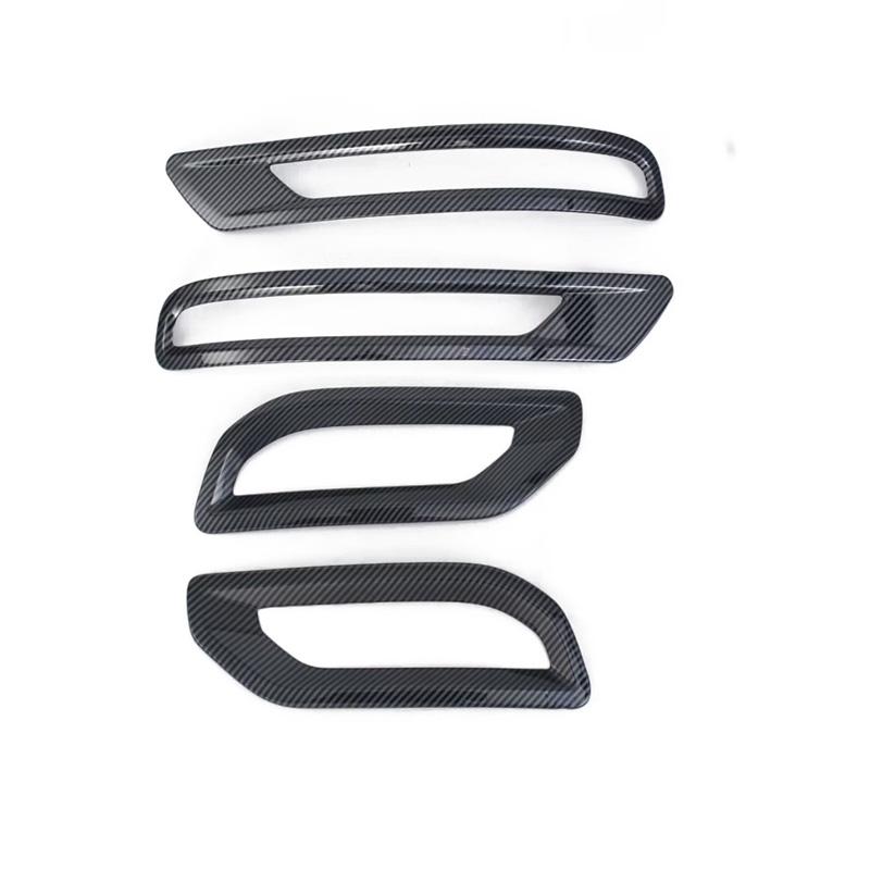 For Mitsubishi Outlander   ABS chrome Rear bumper rear Foglight Lamp decorative frame exhaust pipe air outlet trim