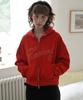 Heeari Logo Stitch Zip-Up Hoodie_Red