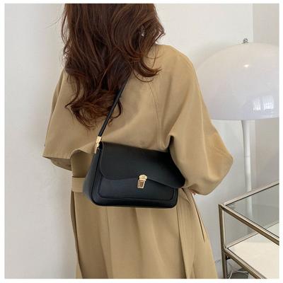 Autumn and Winter Women's Bags Fashion Niche Single Shoulder Armpit Bags Irregular Lock Texture Popular Women's Bags