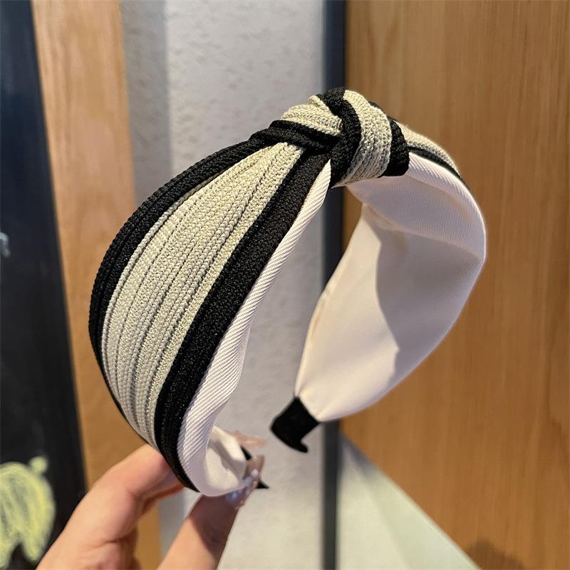 Stunning Woman Knitting Cloth Knotted Hairbands for Women Girls Casual Shopping Party Headpiece Autumn Winter Head Wears