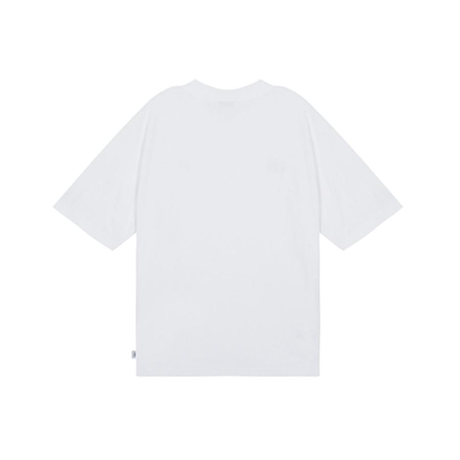 Opeunyadeu (Owai) Terry Round Logo V-Neck Tee - White