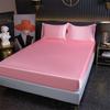 Cross-border Solid Color Summer Ice Silk Sheets Bedding Single-piece Protective Cover Cool Bedspread