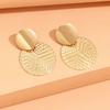 Exaggerated Round Big Earrings Fashion Personality Temperament Geometric Retro Cold Wind Advanced Sense Stud Earrings Women
