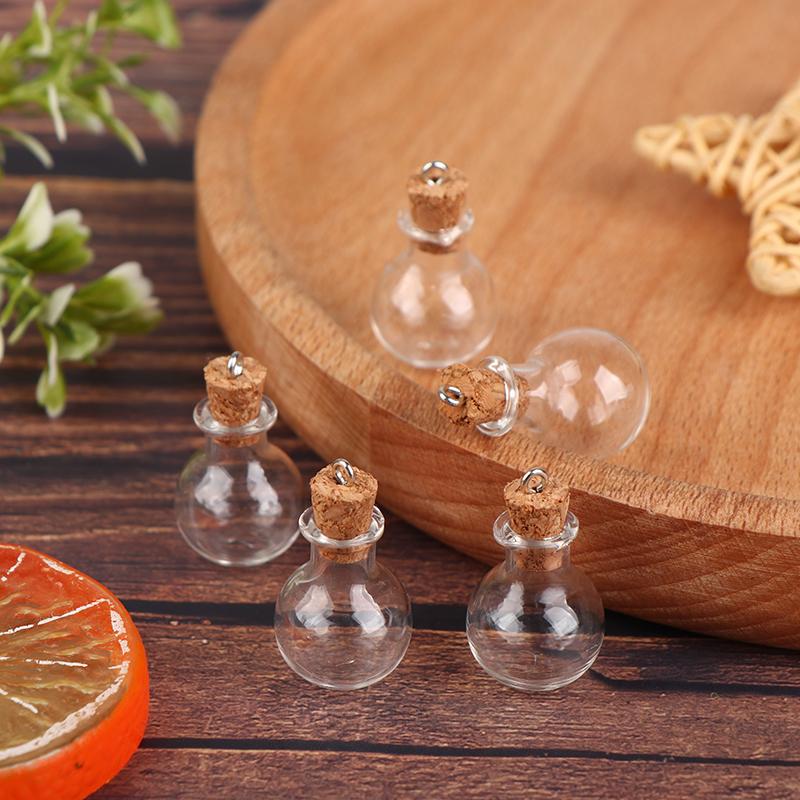 Lot de 10 Petites Bouteilles en Verre Bouteilles Transparentes Mini Bouteilles à Souhaits Avec Bouchons en Liège Mariage Noël Anniversaire Fête Bricolage Artisanat