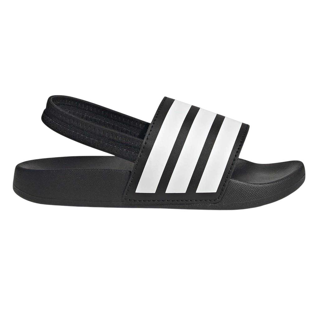 adidas Childrens/Kids Adilette 3 Stripes Elastic Slingback Flat Slides