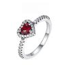 Elevated Red Heart Ring copper Band of Pink Hearts Black Zircon Bow New Ring Do It Yourself Women Fine Jewellery Christmas Gifts