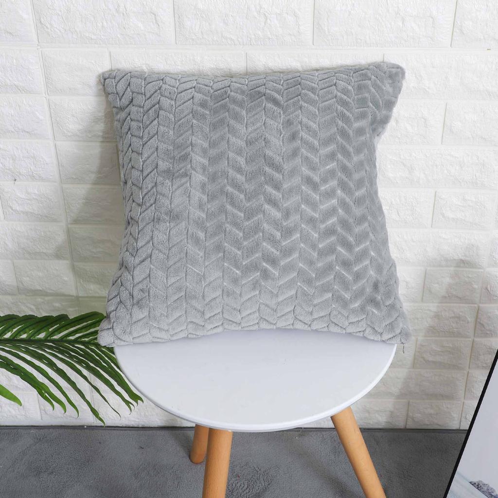 Decorative Pillowcase, Herringbone, Gray