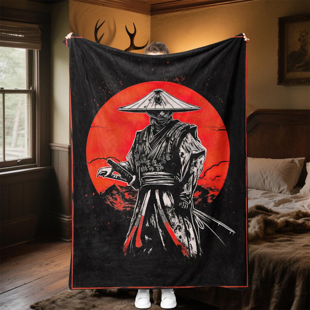 1PC Samurai Warrior Cosplay Costume Blanket Soft Comfortable All Seasons Perfect Sofa Office Travel Home Gift Idea